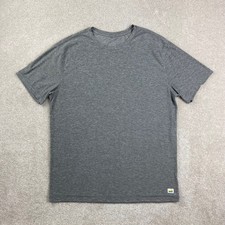 Vuori Strato Tech Tee Mens L Charcoal Grey Heathered Performance Short Sleeve
