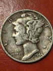 1944-S  MERCURY SILVER  DIME  10¢ "San Francisco"  Mintmark    Very Fine  [ VF ]