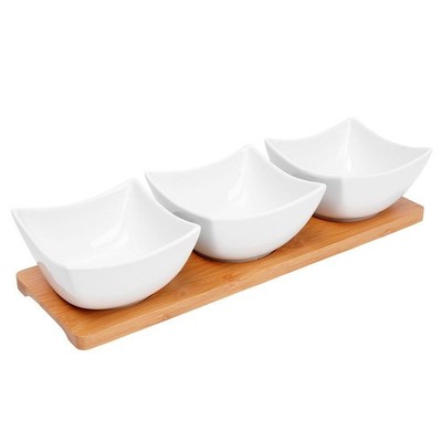 Tapasschalen Set Porzellan weiß 30 cm 4 Stück EXCELLENT HOUSEWARE 139212