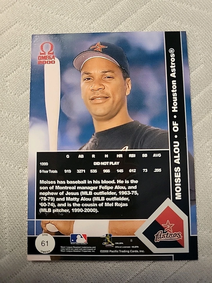2000 Pacific Omega - Moises Alou #61 Copper /45 - Image 2 of 2