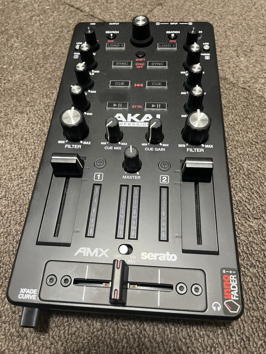 Akai AMX DJ Mixer Serato Compatible, Replaceable Crossfader, 3