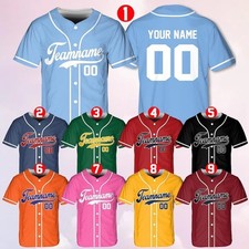 Custom Team Name  Number Baseball Jersey Shirt for Fans  Players
