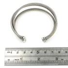 David Yurman 18K Sterling Rope Twist Cable Crossover 6.5" Cuff Bracelet #S5666-4 — photo 8