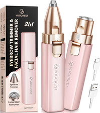 Rechargeable Facial Hair Remover for Women: 2 in 1 Electric Eyebrow and Facial H