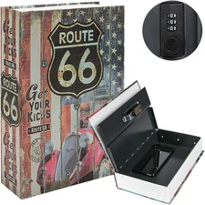 Hidden Metal Lock Box,Diversion Book Safe with Combination Lock,Money Hiding Box