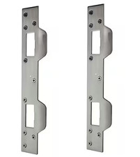 SET OF 2 - Defiantt Door Latch Strike Plate Home Entry Security Protection Doors