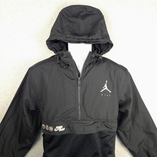Nike Jordan Jumpman Black Anorak Windbreaker Hoodie Jacket Men's Size S