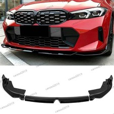 FOR 2022+ BMWG20 G21 3 SERIES M SPORT LCI GLOSS BLACK FRONT BUMPER LIP SPLITTER