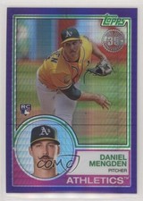 2018 Topps Update Series Purple/Blue Wave 70/75 Daniel Mengden #136 1u6
