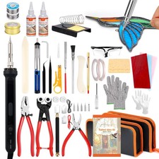 PP OPOUNT Stained Glass Kit for Beginners Adults, Complete 45 PCS, mix