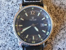 hirsch Armbanduhr "Sky Pilot" Citizen Quarzuhrwerk mit Datum, Lederarmband