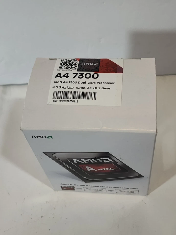 NEW AMD A4-7300 Dual-Core 4.0GHz AD7300OKHLBOX Socket FM2 Processor CPU w/Cooler - Image 2 of 4