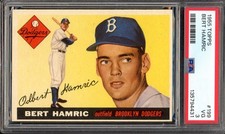 1955 Topps #199 Bert Hamric Rookie PSA 3 Vintage High # Baseball Card (4431). rookie card picture