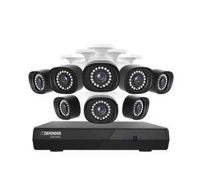 Defender NS8MP1T8B8 Sentinel 4K Ultra HD POE Wired NVR Security System with 8