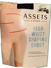 New Assets Spanx High Waist Shaping Short Size 2 (S) Black