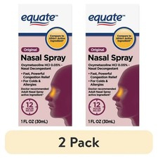 Equate Original 12 Hour Nasal Spray Max Strength 1oz 2 Pack Fast Relief