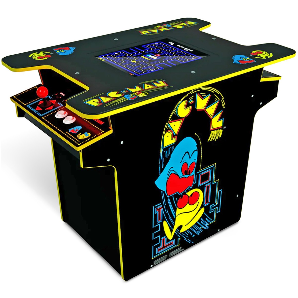 Arcade1UP PAC-MAN Head-to-Head Arcade, 12 Games in 1, Black Series