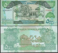 Somaliland 5000 Shillings 2011, Pick 21a Mint Unc