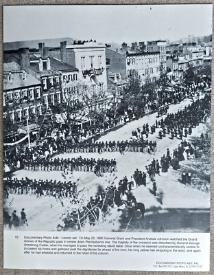11X14 PHOTO WASHINGTON D.C. FUNERAL PROCESSION OF PRESIDENT ABRAHAM LINCOLN