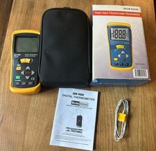 CEN-TECH 92242 Thermocouple Thermometer, K Type, 24V 60V, w/ Case