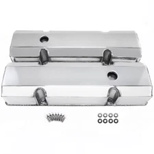 For Chevy Fabricated Aluminum Tall Valve Covers W/ Short Bolt- 283 327 350 400