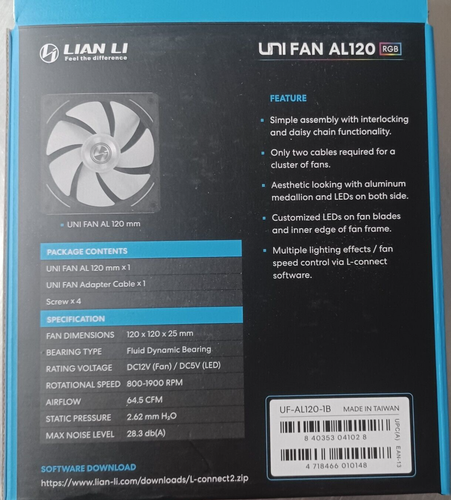 Lian Li 120 mm UNI FAN AL120 - schwarz - Bild 2 von 4