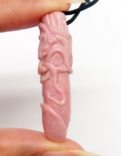 Dragon Phallus / Thai Palad Khik Fruchtbarkeit Talisman: Handgefertigter natürlicher Nambulit - Bild 4 von 5