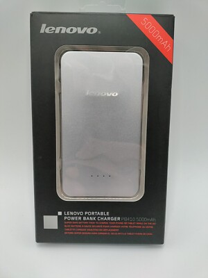Lenovo PB410 Portable Power Bank Charger 5000mAh Power Bank Silver