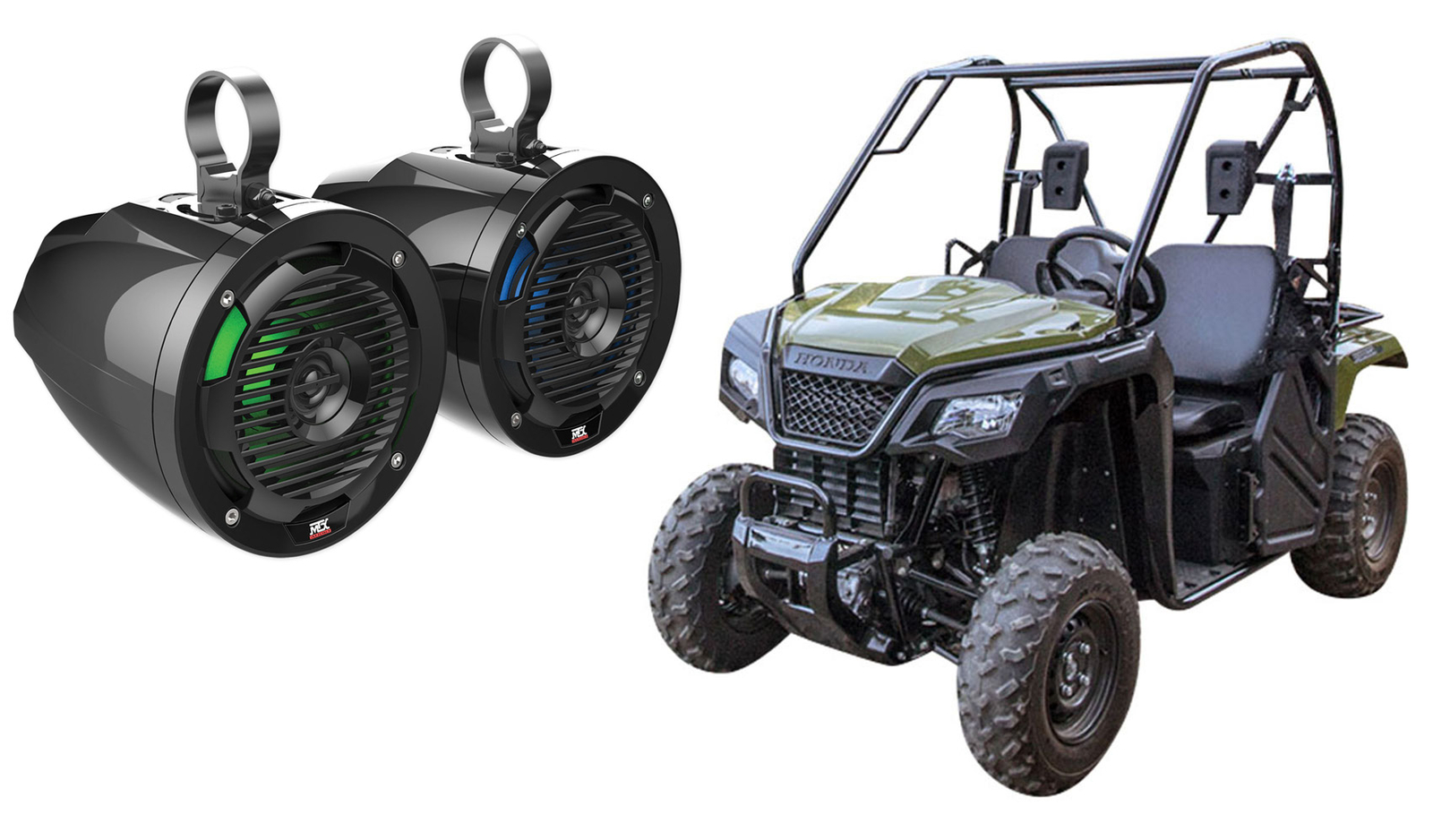 Морские колонки MTX 65 мощностью 100 Вт светодиоды для Honda Pioneer 46390₽