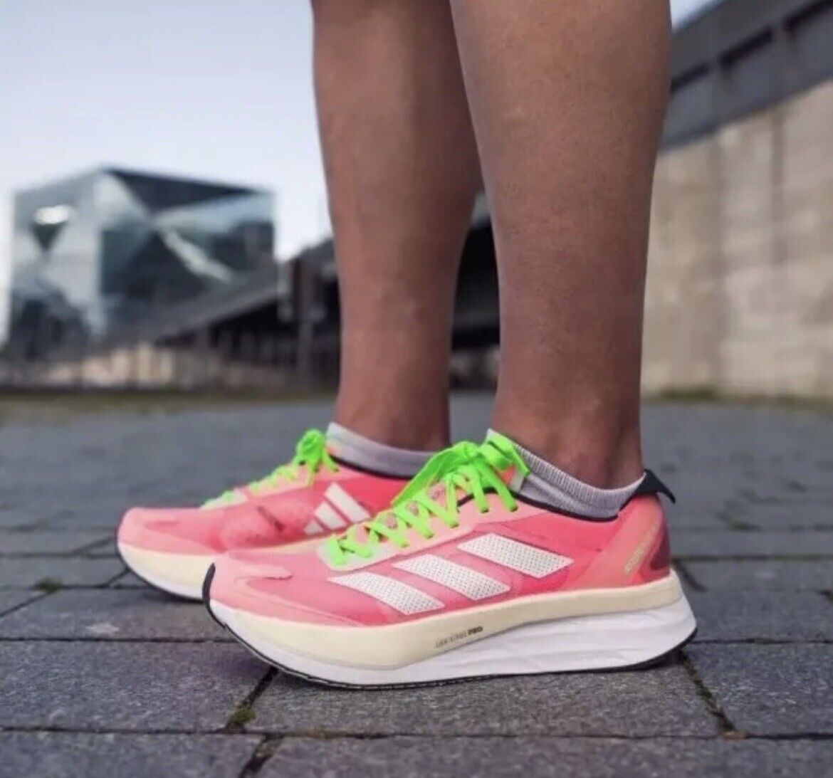 Adidas Adizero Boston 11 GX6656 Pink Running Race Shoes Adidas Adizero Boston 11 GX6656 Pink Running Race Shoes