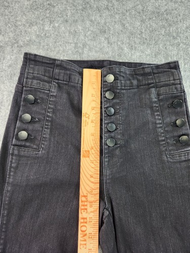 J Brand Natasha Jeans Womens 24 Black Skinny Fearful High Rise Black Coated - Picture 5 of 14