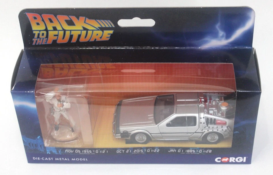 Corgi CC05503 Back to the Future Delorean w Doc Brown Figure 1:36 Mint/ Boxed - Image 2 of 3