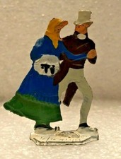 Vintage Heinrichsen German Flat Lead "Skating Duo"