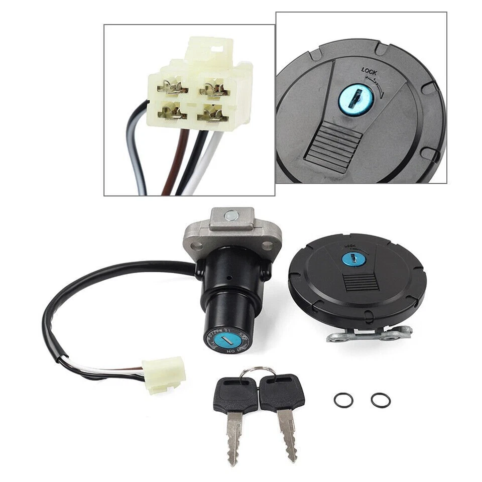 For Kawasaki KLR650 2008-2018 Igntiton Swtich Fuel Gas Cap Lock Key Set US Stock - Image 2 of 4