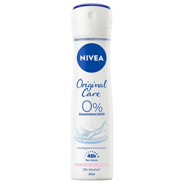 150Ml Nivea Original Care Deo Spray 48H 0% Aluminium Deodorant Hautpflege Essenz-image