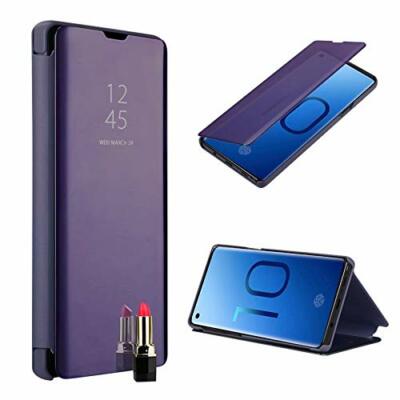 Insten Metallic S10e Mirror Stand Folio Flip Hard Snap-in Transparent Case Cover