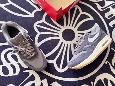 New Nike Air Max 1 Premium Crepe Soft Grey Men US6/UK5.5/EUR38.5(WMN US7.5/UK5)