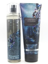BATH  BODY WORKS WICKED VANILLA WOODS BODY MIST SPRAY  BODY CREAM SET