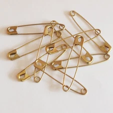 Safety PINS Size 5 (3") Extra Large Gold Tone Bulk PK/50 Made in USA
