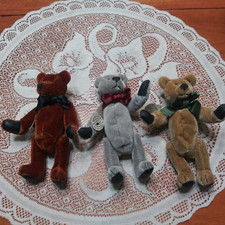 3 Miniature Boyds Bears T.F. Wuzzies