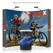 10 ft Fabric Trade Show  Display - H Pop-up Curved Graphic Package