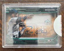 2015 Topps Strata Clearly Auth Auto Relic Card- Robinson Cano CAAR-RCO #73/75