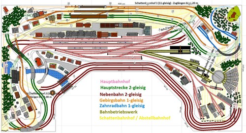 Plano de vías GP-016 (26 páginas) Bad Alpensteig escala N Rocco/Fleischmann 210x400x210 - Imagen 2 de 8