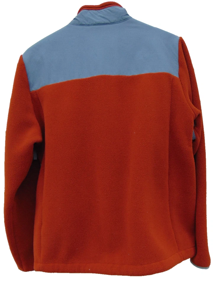 Lands End Mens Full Zip THICK FleeceJacket Nylon Pockets Gorpcore Camping,Jog~L - Image 2 of 4