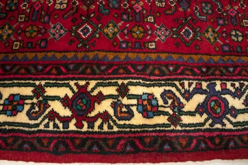 Handmade Vintage Oriental Rug Red Tribal Floral Design Wool Décor Carpet 3X5 ft - Picture 11 of 14