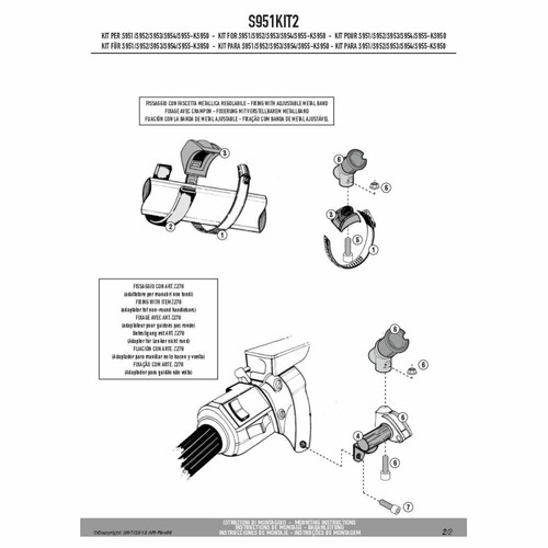 Kit Attacco Givi S951KIT2 Universale - Per Modelli S951, S952, S953, S954 - Foto 8