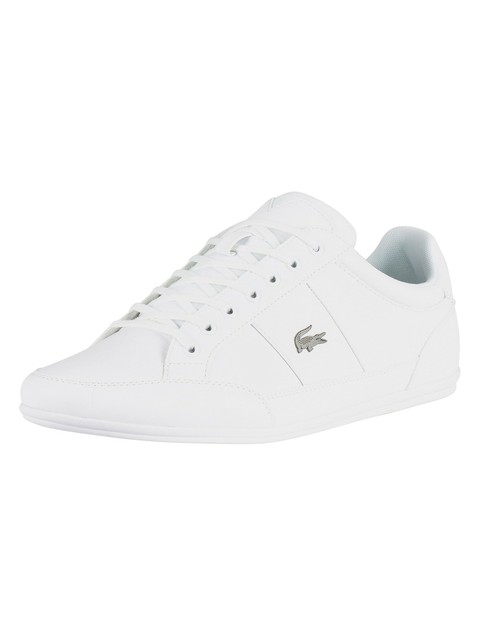 lacoste mens giron trainers white