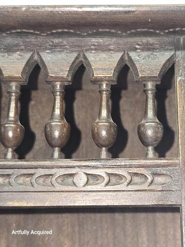 Antique French doll Miniature Breton Brittany Clock in Chestnut - Picture 12 of 21