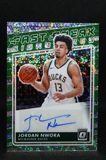 2020-21 Donruss Optic Jordan Nwora Auto Disco Prizm #FB-JNW Fastbreak Signatures