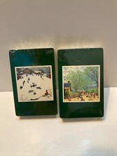 NEW Sealed Lot of 2 Trump Playing Cards Winter & Schoolyard Scenes Made In USA